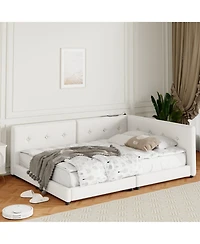 Boyel Living Upholstered Full Size Platform Bed With Usb Ports