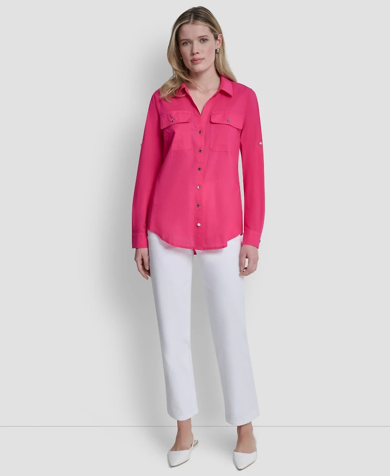 Dkny Women's Collared Neck Shirt