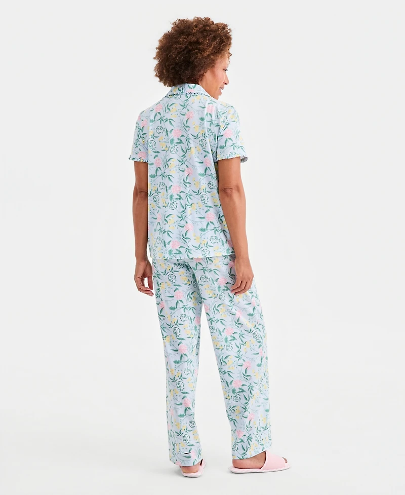 Charter Club Women's Printed Short-Sleeve Pajama Set, Macy's Exclusive