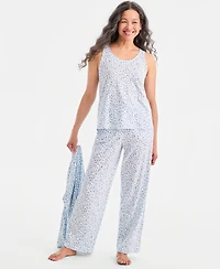 Charter Club Women's 3-Pc. Cotton Pajama Set, Macy's Exclusive