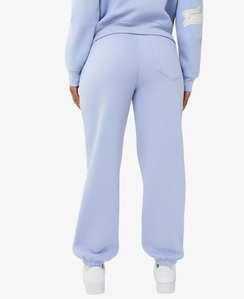 True Religion Women's Fleece Boyfriend Jogger Pants