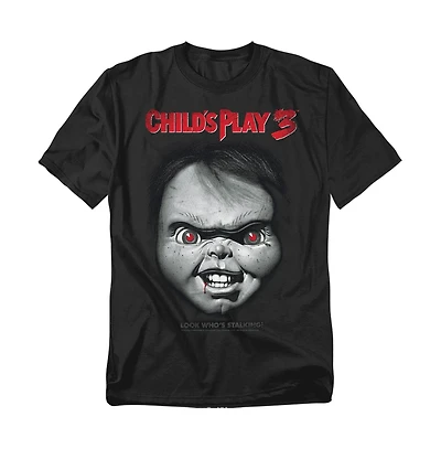 Logovision Men's Childs Play 3 Face Poster T Shirt