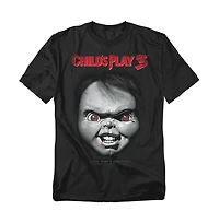 Logovision Men's Childs Play 3 Face Poster T Shirt
