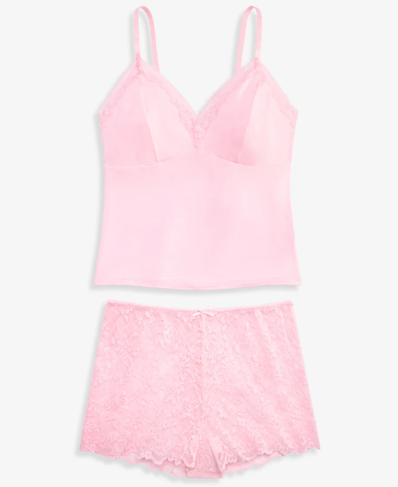 I.n.c International Concepts Women's Lace Back Tank & Shorts Set, Macy's Exclusive