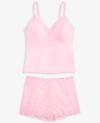 I.n.c International Concepts Women's Lace Back Tank & Shorts Set, Macy's Exclusive