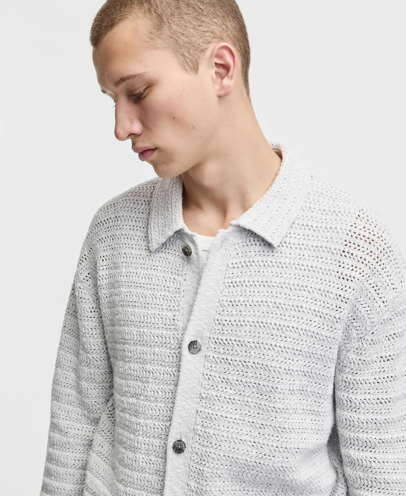 Mode of One Men's Relaxed-Fit Elio Long-Sleeve Polo Sweater, Macy's Exclusive