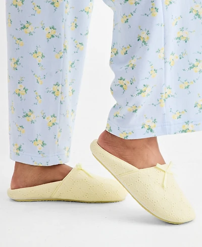 Charter Club Women's Eyelet Round-Toe Slippers, Macy's Exclusive
