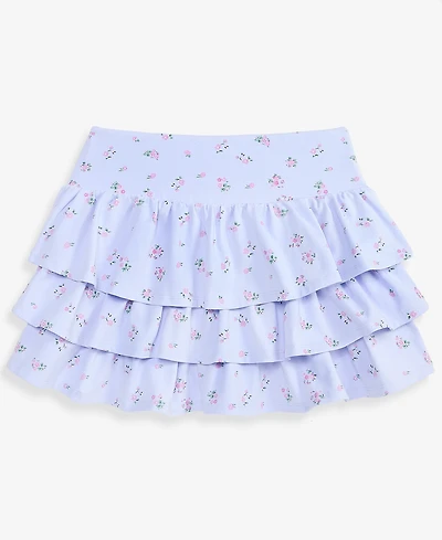 With Jules Girls' 7-16 Floral-Print Tiered Skirt