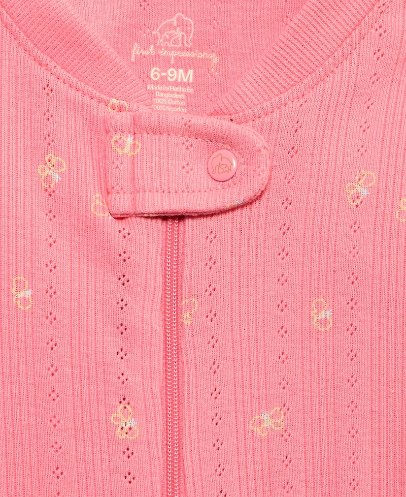 First Impressions Baby Girls' The Garden Pointelle Coveralls, Macy's Exclusive