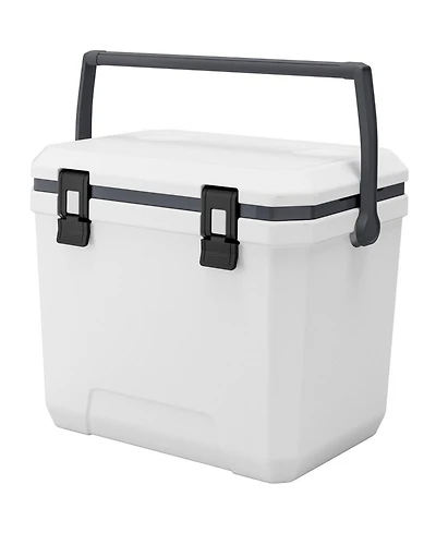 Mecale 38 Qt Portable Hard Cooler with Ice Retention, Heavy-Duty Handles and Cup Holder, Insulated Hard Cooler for Long Trips