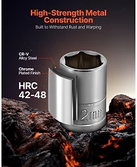 Mecale 70-Piece 1/4" Drive Socket & Ratchet Set, Sae & Metric, Deep & Shallow, Bits, Accessories, Storage Case, Cr-v Steel