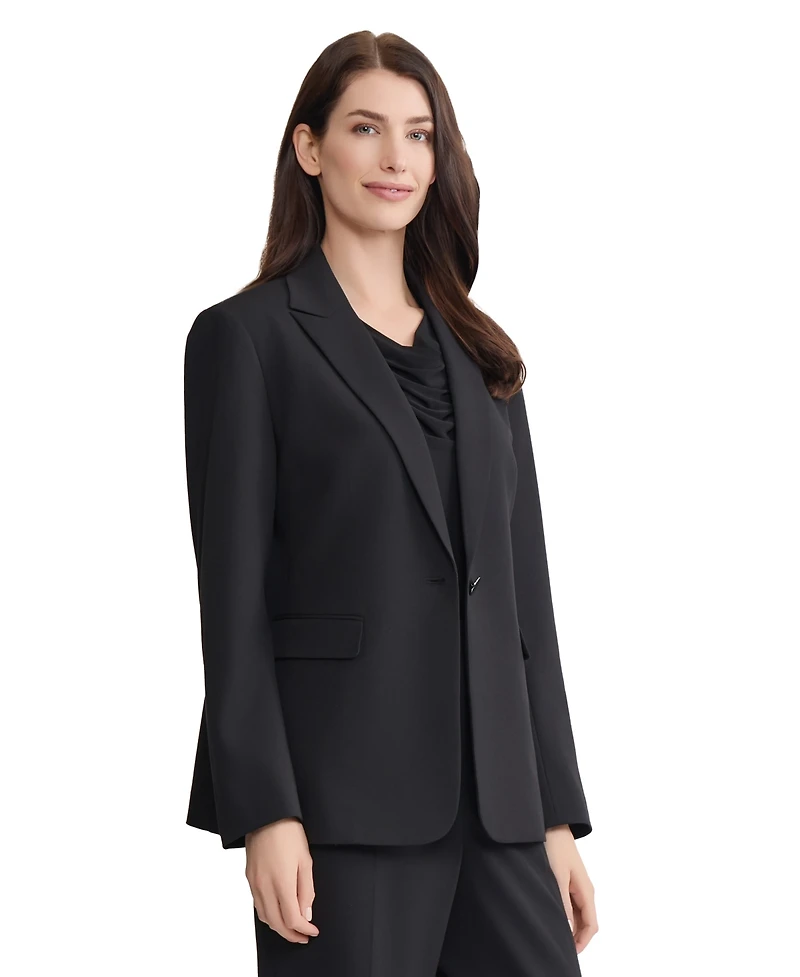 Jones New York Women's Peak Lapel Collared Jacket