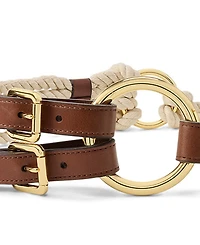 Lauren Ralph Rope Ring Tri-Strap Belt