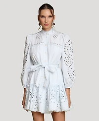 Avec Les Filles Women's Eyelet Shirtdress