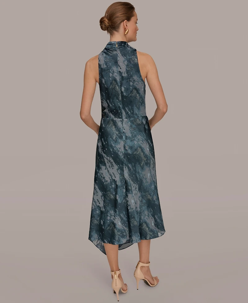 Donna Karan New York Women's Sleeveless High Neck Midi Dress