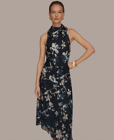 Donna Karan New York Women's Floral Sleeveless Dress