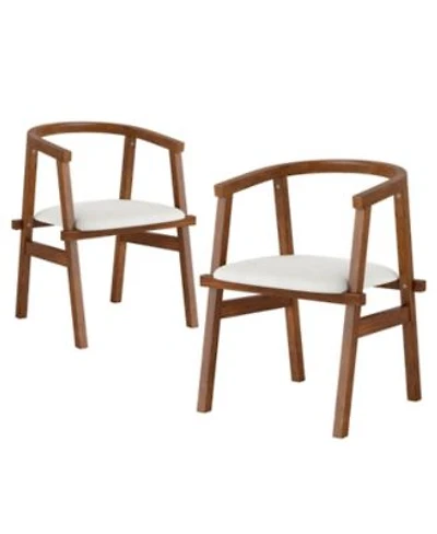 Costway Wooden Dining Chairs With Wrap Around Armrest Padded Seat For Kitchen