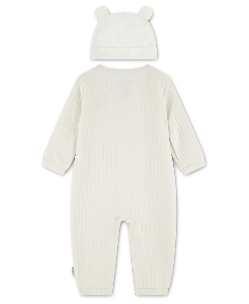Huggies Baby Boys 'and Girls' Crewneck Coverall and Beanie, 2-Piece Set