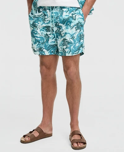 Mode of One Men's Liquid Camo 5" Swim Trunks, Macy's Exclusive