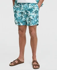Mode of One Men's Liquid Camo 5" Swim Trunks, Macy's Exclusive