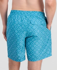 Club Room Men's Rustic Geo 7" Swim Trunks, Macy's Exclusive