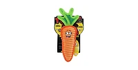 Tuffy Funny Food Carrot, Durable Plush Squeaky Dog Toy