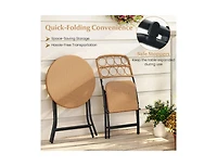 Slickblue Compact 3 Piece Patio Bistro Set with Round Table and Chairs