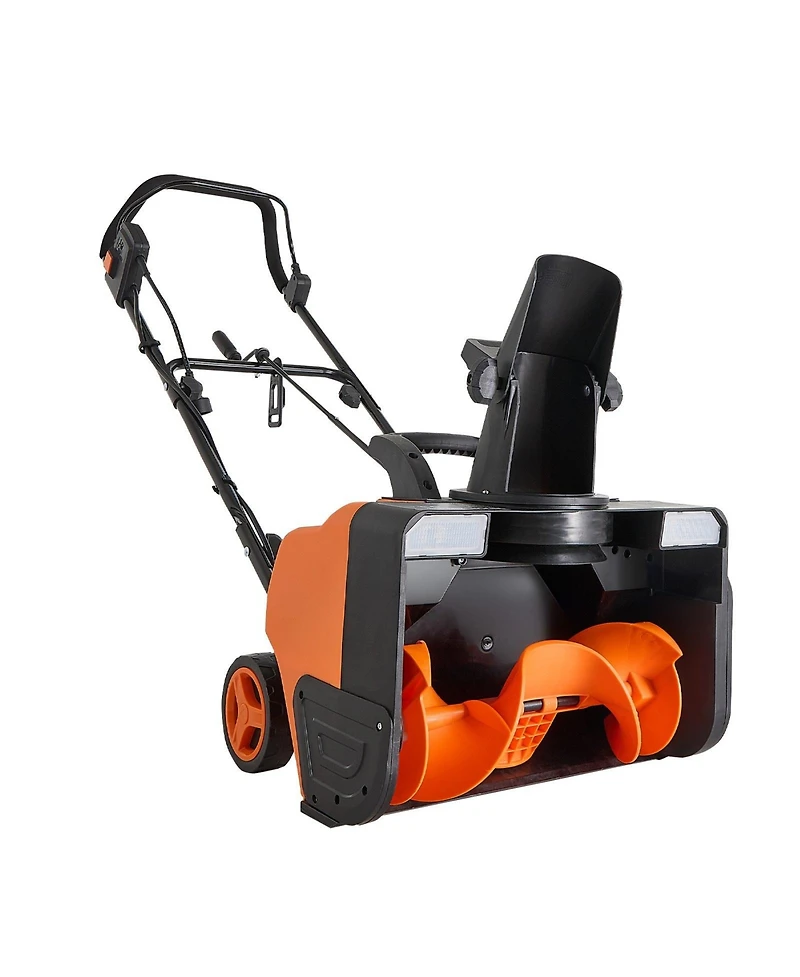 Mecale Electric Snow Blower, 20", 15A Corded Snow Thrower, Dual Led Lights, 180° Chute, 25 ft Throw, 12" Depth