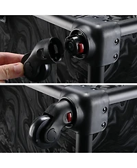 Byootique Rolling Makeup Train Case with Portable Cube Case Cosmetic Organizer