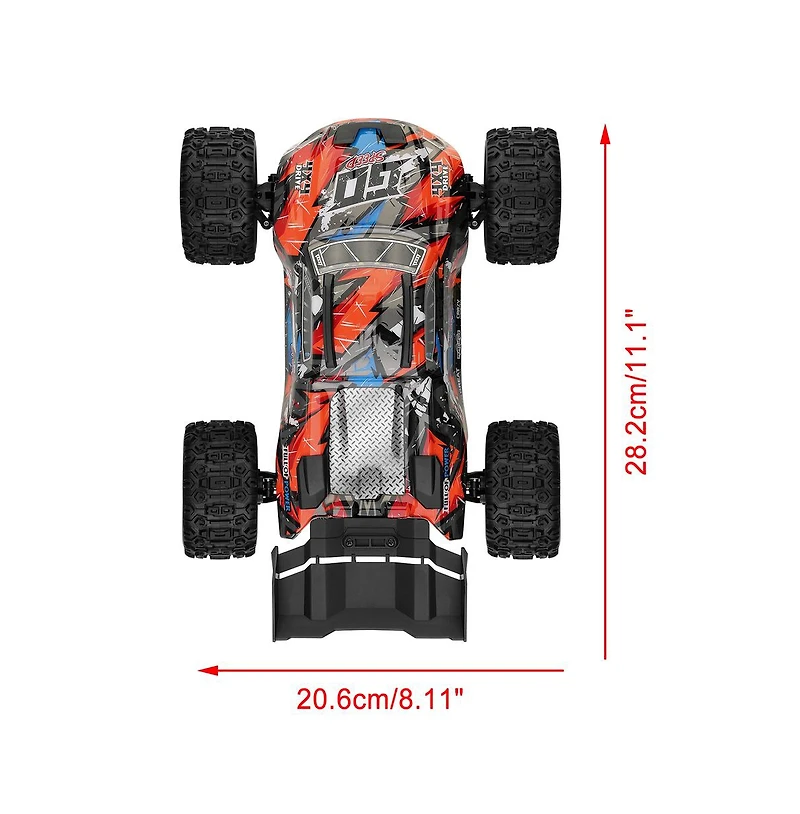 Bruce & Shark 1:18 Scale 37 Mph High-Speed Rc Truck with 4WD Brushless Motor, Alloy Frame & Oil Shock for Off-Road