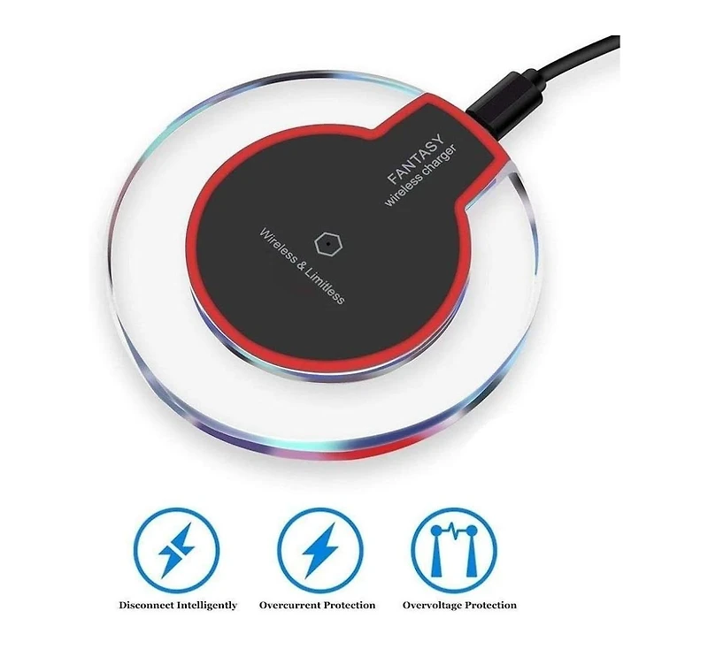 Risokeys 10W Crystal Wireless Charger, Crystal Base, Ultra-thin Charging Plate, Fast 7.5W Compatible with Apple iPhone 16e