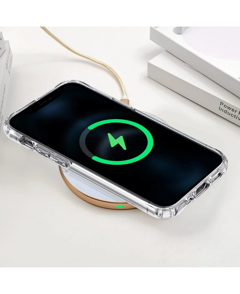 Risokeys Aluminum Alloy Wireless Charger, 10W Marble Pattern Wireless Charger, He-WT16 Qc Input Ce Certification for iPhone,White Gold