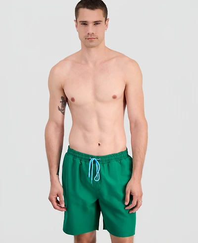 Club Room Men's Quick-Dry Performance Solid 7" Swim Trunks, Created for Macy's