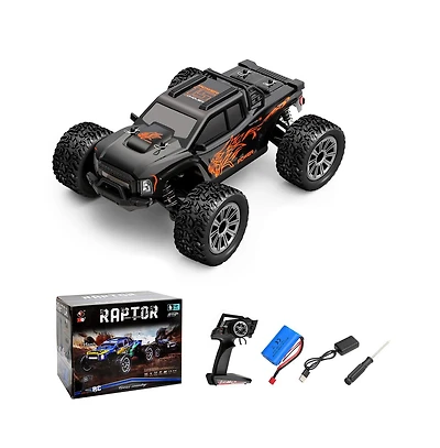 Bruce & Shark 1:16 Rc Monster Truck, 22 Mph High-Speed 4WD Off-Road Vehicle with Led Lights
