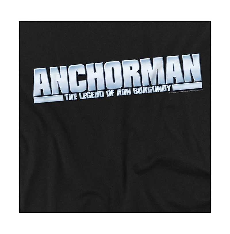 Anchorman Men's The Legend Of Ron Burgundy Metallic Logo T Shirt
