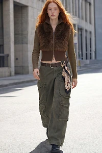 Desigual Women's Knit Sweater With Fur