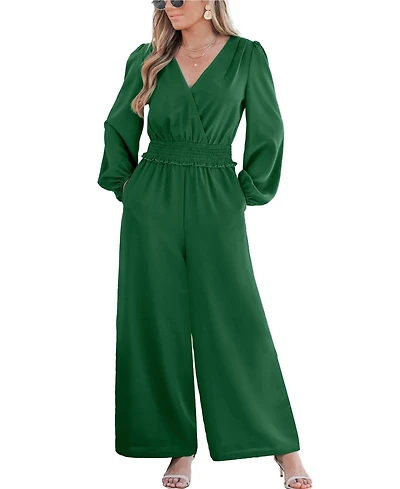 Cupshe Women's Essential V-Neck Pull-On Jumpsuit
