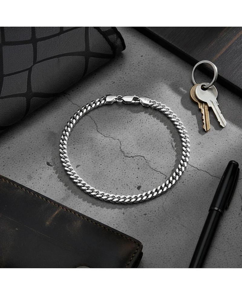 Bling Jewelry 5MM Solid Heavy Miami Cuban Curb Link Bracelet .925 Sterling Silver 8 Inch