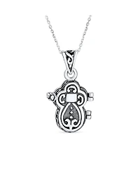 Bling Jewelry Religious Cross Prayer Box Locket Pendant Momenta Holder Sterling Silver