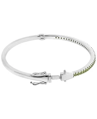 Macy's Peridot (1-1/3 ct. t.w.) Bangle Bracelet in Sterling Silver