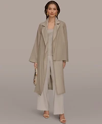 Donna Karan New York Women's Belted Collared Neck Coat