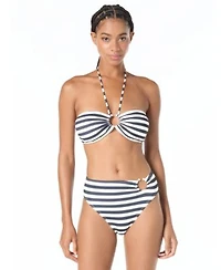 Michael Kors Womens Bandeau Neck Top High Waist Bottoms