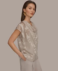 Donna Karan New York Women's Cowl Neck Top