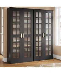 Tribesigns 71-Inch Tall Shoe Cabinet with Doors Set of 2, 8-Tier Shoe Storage Cabinet with Adjustable Shelves, Modern Shoe Organizer Shoe Rack Cabinet