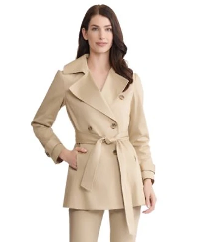 Jones New York Womens Double Breasted Trench Jacket