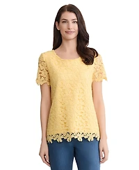 Jones New York Women's Short-Sleeve Crew Neck Top