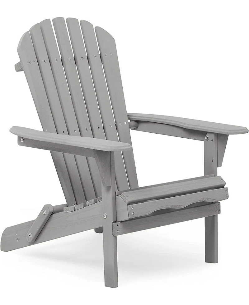 Flynama Wood Lounge Patio Chair for Garden Outdoor Wooden Folding Adirondack Chair Set of 2 Solid Cedar Wood Lounge Patio Chair for Garden