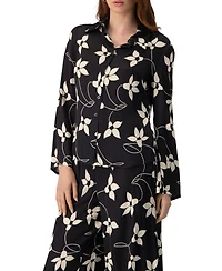 Ivonne Women's Long Sleeve Printed Shirt Blouse