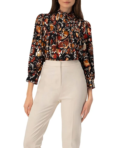 Ivonne Women's Printed Long Sleeve Shirt