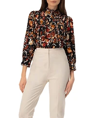 Ivonne Women's Printed Long Sleeve Shirt